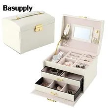 1PC Jewelry Organizer Jewelry Packaging Box Watch Storage Holder PU Leather Casket Box For Jewelry Graduation Birthday Gift peace dove jewelry box gift box peace bird girls gift box packaging organizer earring holder