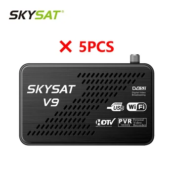 

[5 PCS] SKYSAT V9 Satellite Receptor support Clines Cccamd Newcamd Autoroll Powervu Biss DVB S2 USB Satellite Decoder