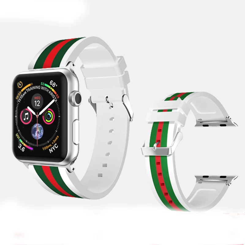 

Silicone Sport strap For correas Apple Watch band 4 3 2 1 iwatch band 40mm 44mm 42mm 38mm wrist bracelet replacement belt