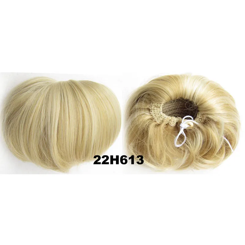 Jeedou женский пончик-шиньон синтетический прямой шнурок клип на волосы пучок кусок Updos покрытие наращивание волос - Цвет: 22H613