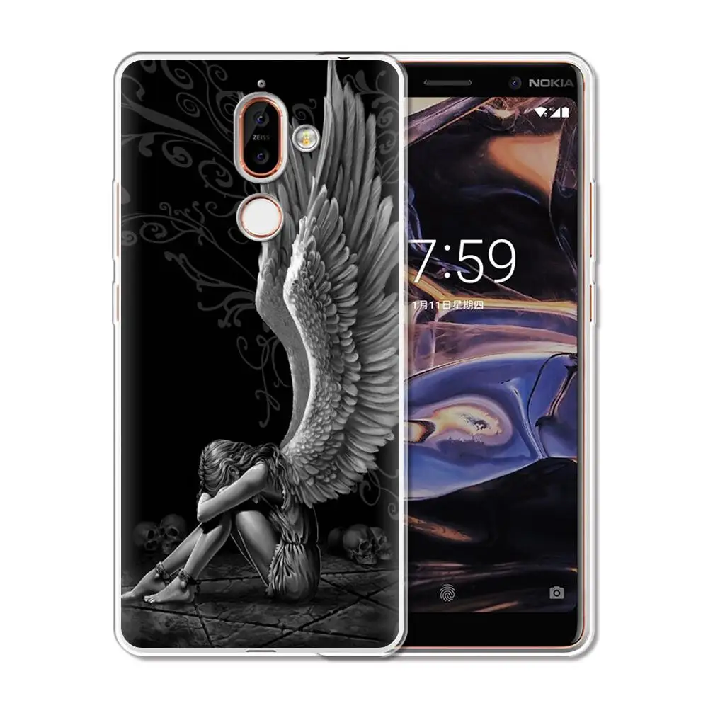 Мягкий силиконовый чехол из ТПУ для телефона Nokia 1 3 5 8 6 2 7 Plus 9 X6 2018 задние Чехлы