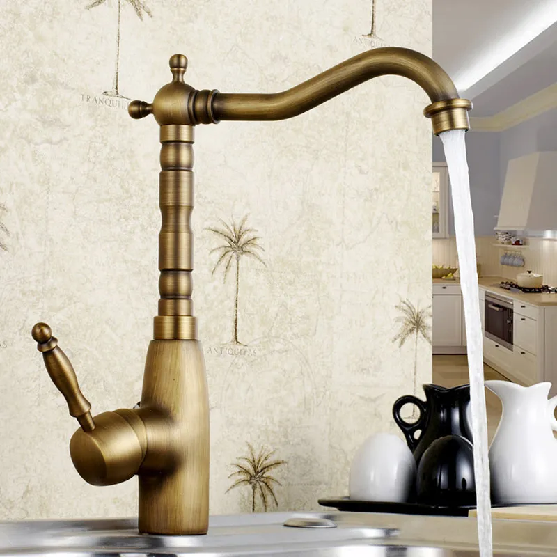 

Full brass faucet, kitchen sink faucet hot and cold wash basin faucet mixer 360 degree single hole