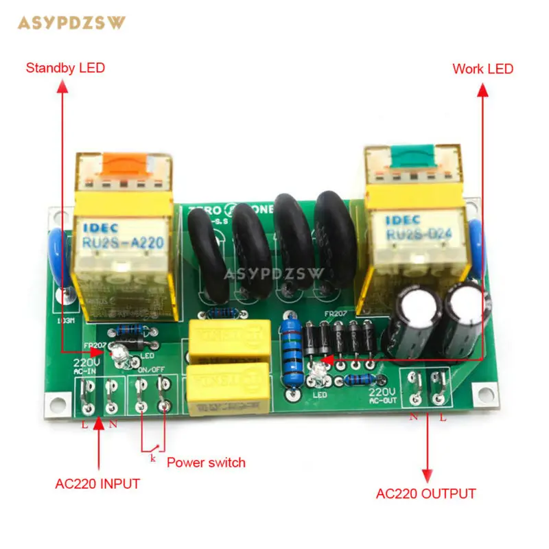 Power-s.s класса усилитель мощности высокий ток питания задержки плавного пуска DIY Kit 20A