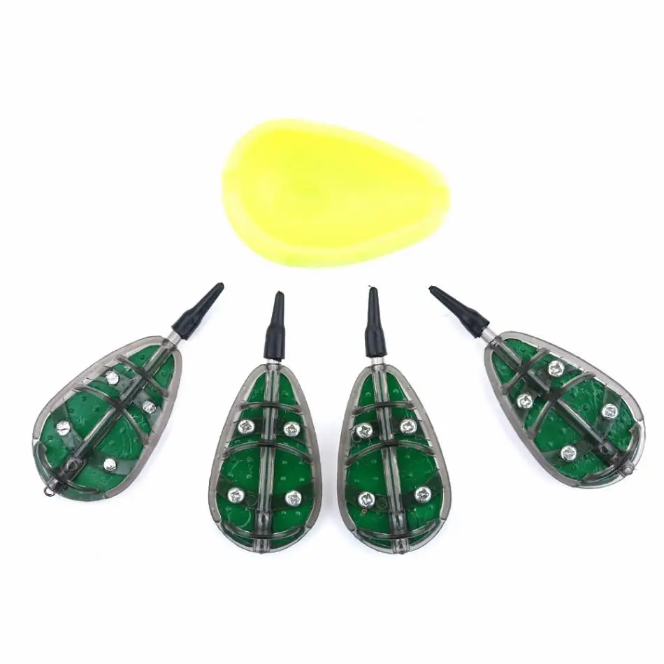 

30/40/50/60g Inline Method Carp Fishing Feeder Fishing Feeder Mould Set 2 Lead Sinker Fishing Bait Holder Fishing Gear Accessory