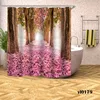 View Trees Bathroom Shower Curtain Scenic Printed Waterproof Bath Curtains for Bathtub Bathing Cover Large Wide 12pcs Hooks ► Photo 2/6