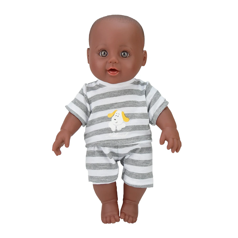 12 дюймов! Силиконовая винила для волос reborn baby newborn black boneca safety Nathniel подарок мягкая
