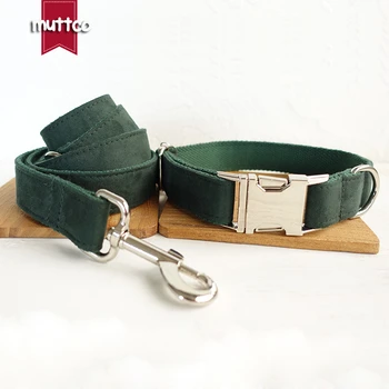 

MUTTCO retailing high quality dog collar for dog THE GREEN DAY creative design dog collars and leashes 5 sizes UDC019