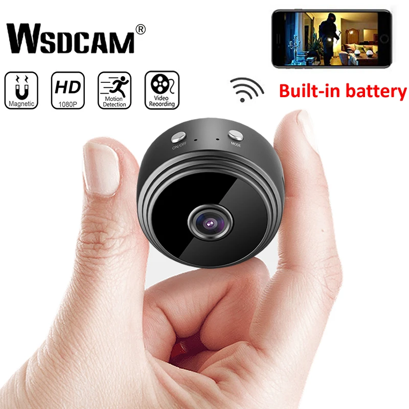 WSDCAM minicámara WiFi 1080P HD inalámbrica IP P2P, cámara pequeña, microcámara de detección de movimiento, visión nocturna, videocámaras de seguridad para hogar|Cámaras de vigilancia| - AliExpress