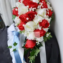 Modabelle Искусственные цветы водопад свадебные букеты с жемчугом бруиды Букет Брошь Свадебный букет цветов De Novia