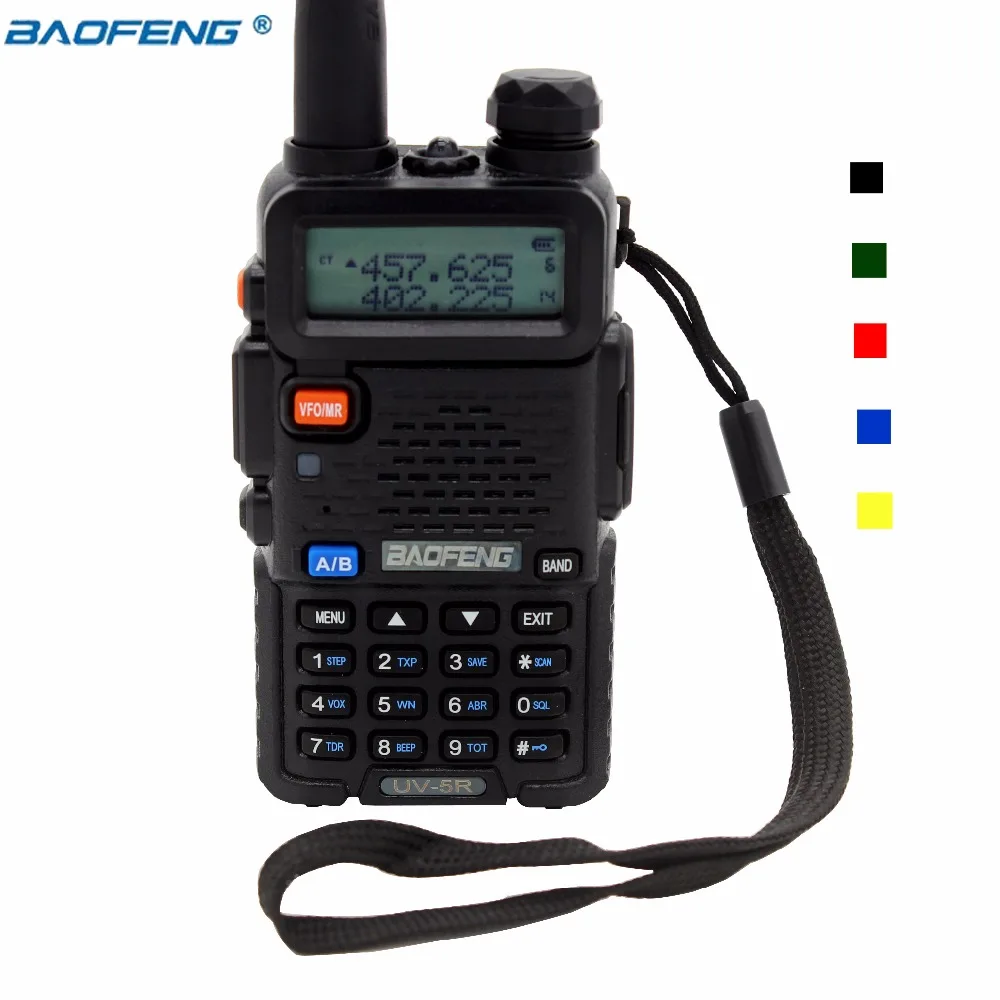imágenes para Baofeng uv-5r vhf uhf de doble banda walkie talkie profesional 5 w de largo Alcance de transmisión de Radio de Mano para La Caza Juego 5 Colores opcional imágenes para Baofeng uv-5r vhf uhf de doble banda walkie talkie profesional 5 w de largo Alcance de transmisión de Radio de Mano para La Caza Juego 5 Colores opcional