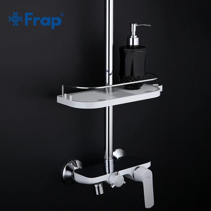 Ceny Frap nowa plastikowa łazienka prysznic bateria akcesoria półki na prysznic kran akcesoria do kąpieli akcesoria sprzętowe F339