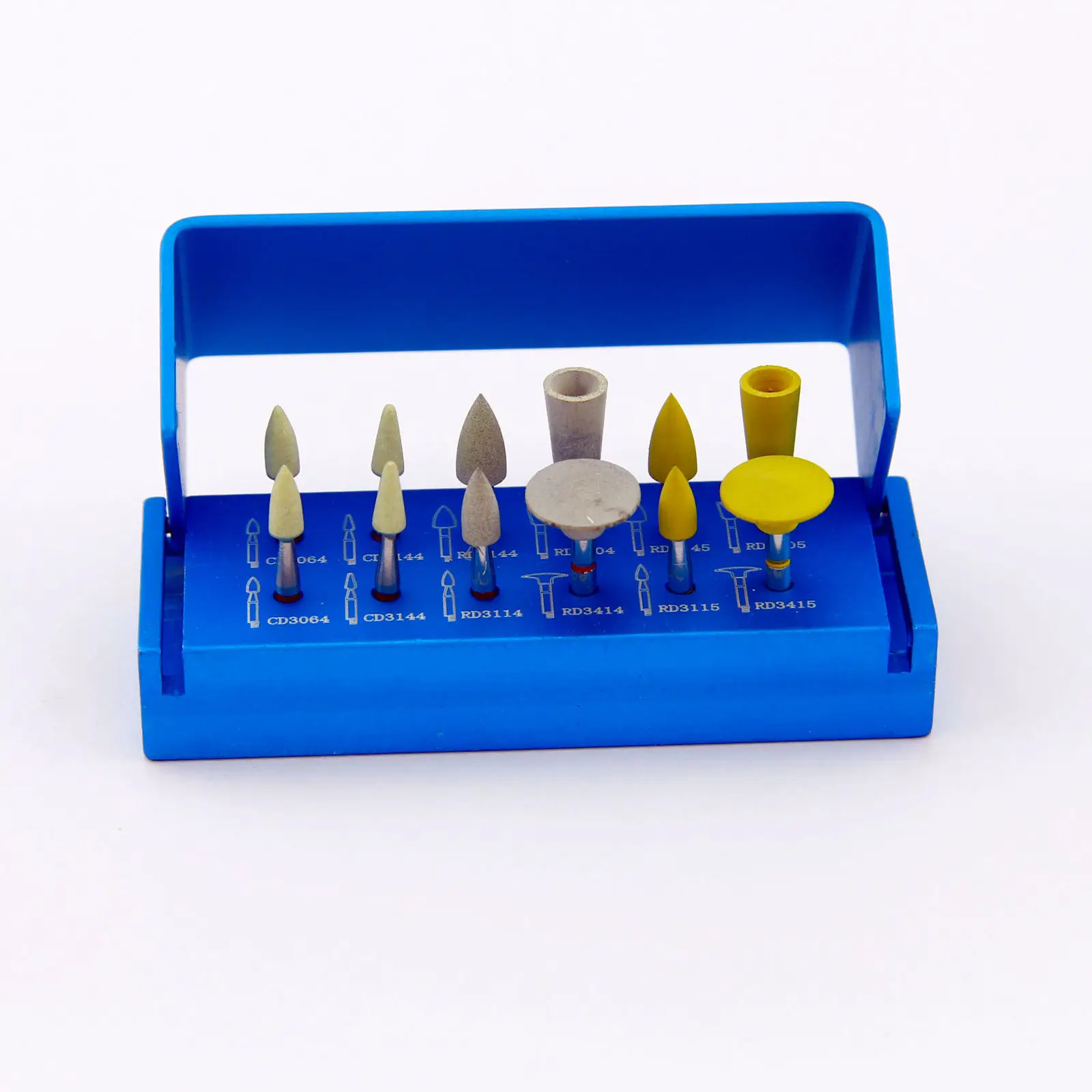 

1Set Dental Lab Diamond Polishers For Zirconia Polishing Burs Cups Assorted Low Speed Contra Angle Silicon Polisher RA3112
