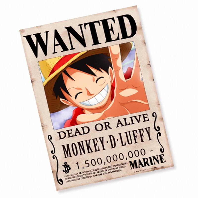 Updateclassic One Piece Monkey D Luffy-wanted Poster E Impre.