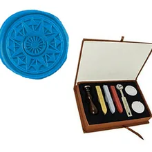 Винтаж Компасы декоративные свадебные приглашения индивидуальный логотип Воск уплотнительное штамп Щупы для мангала ложка подарочная коробка комплект