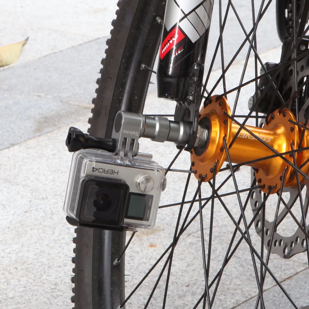 Bicycle Wheel Hub Bracket Holder Connector Three Prong Mount for GoPro Hero 3 4 Xiaomi Yi Sjcam Action Camera Photo Studio Accessories (11)