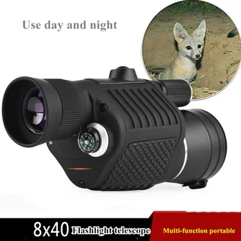 

8x40 Focusing Monocular Telescope High-power HD Night Vision Night Vision Portable Flashlight Looking Glasses