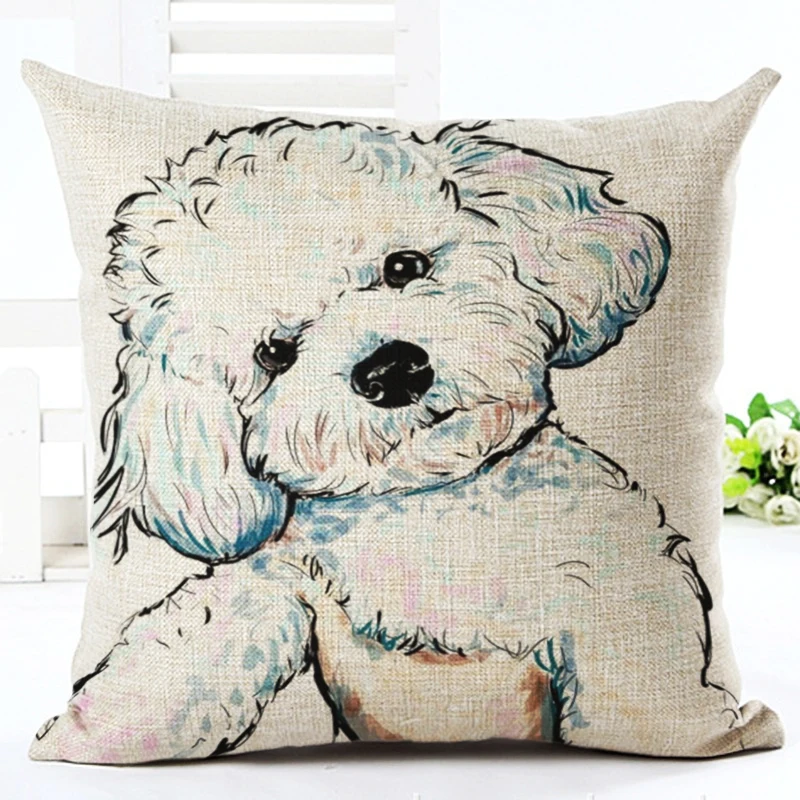 Bullterrier Cushion Covers Dog Pet Soft Linen Material Pillow Cases For Kids Baby Girl Boy Bedroom Decorative Cushion Cover Bullterrier Cushion Covers Dog Pet Soft Linen Material Pillow Cases For Kids Baby Girl Boy Bedroom Decorative Cushion Cover