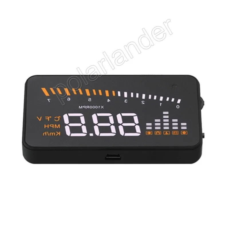 OBD II W03 HUD Projector Head Up Display of 5.5 Inch Smart Voice Car HUD KM/h MPH Speeding Warning free shipping