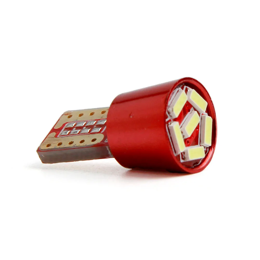 1pcs LED T10 3014 6 SMD LED W5w 194 168 Canbus Non-error Pure White Wedge  (2)