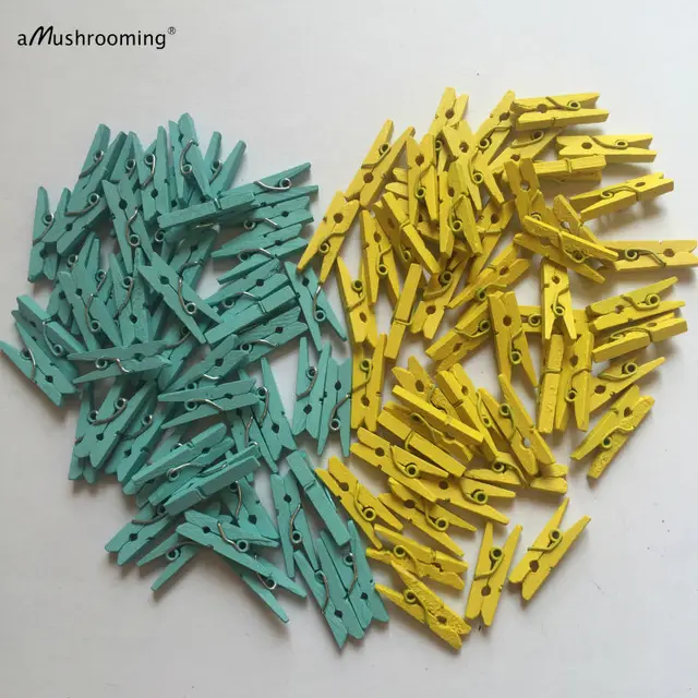 25 Cute Mini Royal Blue Clothes Pins 1" Clothespins Chic Wedding Baby