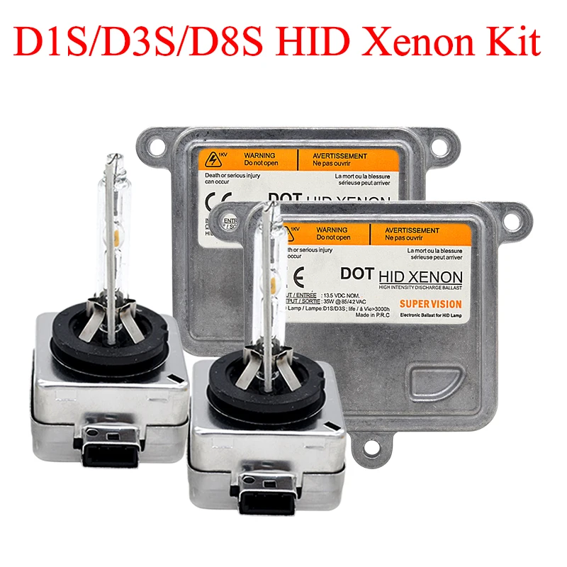

55W HID D1S D3S D8S Bulb Headlight Bulb Ballast Kit 35W 55W 4300K 6000K 8000K Original Bulb D1S D3S D8S HID Replacement Bulb