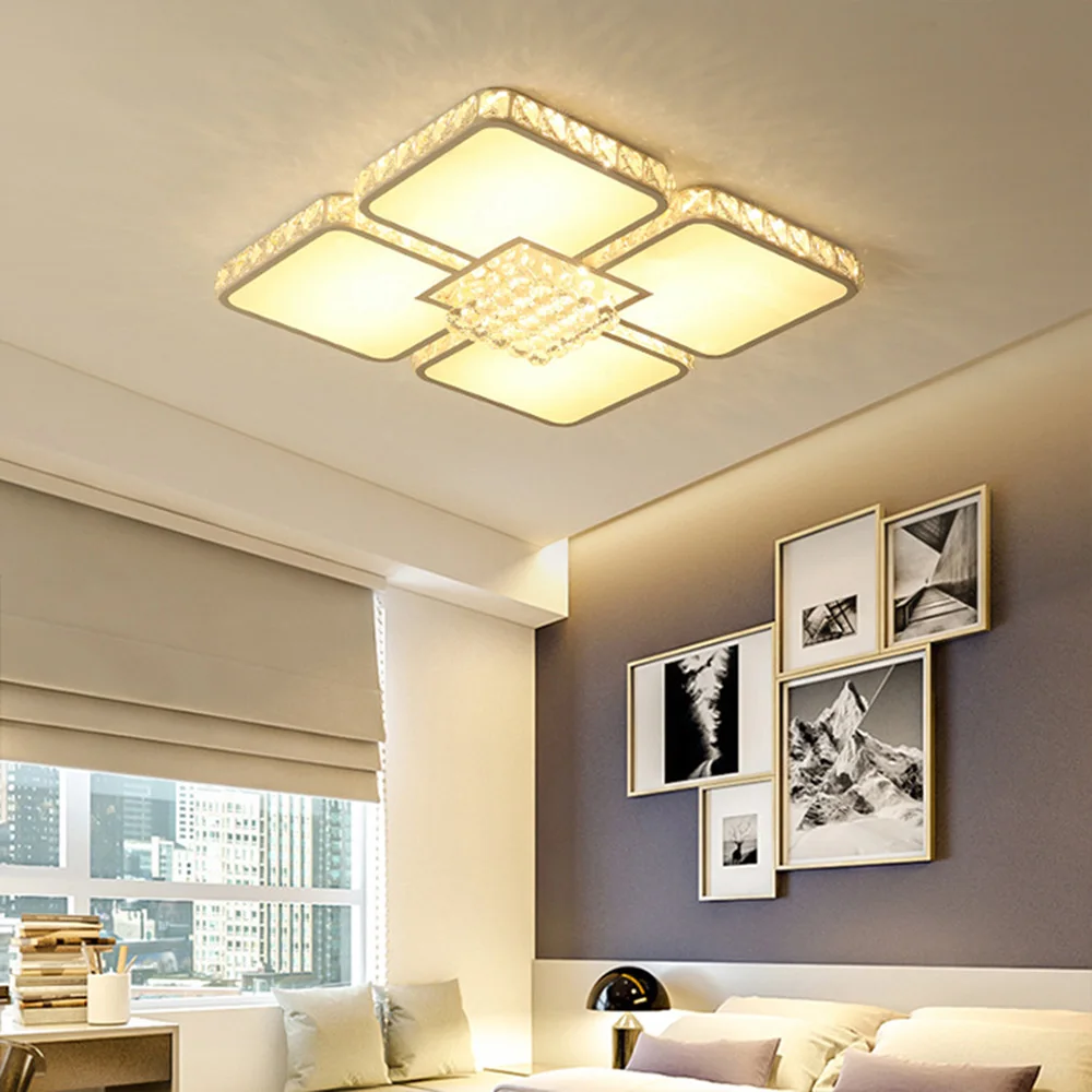 

Crystal Ceiling Light Led Crystal Ceiling Light 110-220v Home Lighting Living Room Flush Mount Ceiling Light Lustre Luminaire