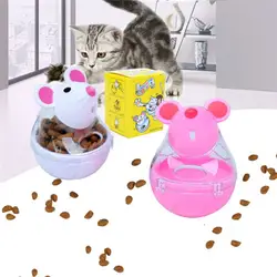 Cat Еда игрушки которые можно облизывать Pet игрушка-кормушка кошки-мышки Форма Еда Rolling утечки Диспенсер Чаша играя обучение Развивающие