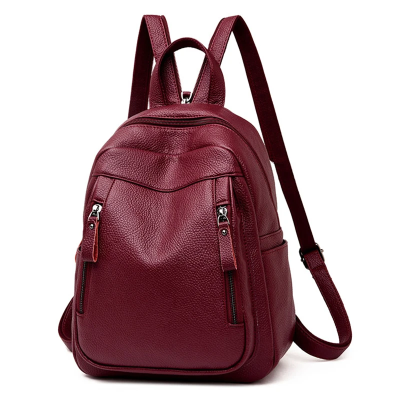 

Woman New Arrival Fashion Female Backpack Chest Bag Large Capacity School Bag Mochila Feminina High Quality Leather Backpack
