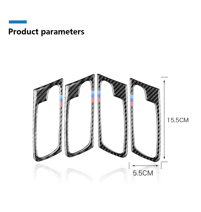 Carbon Fiber Car Interior Door Handle Cover Stickers Decoration Mouldings for BMW E70 X5 E71 X6 2008-2014 Accessories (11)