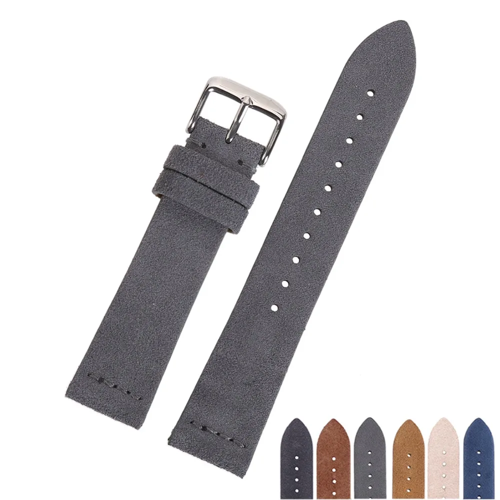 Ремешок замшевый для наручных часов 18/20/22 мм|genuine leather watch strap|watch strapleather strap |