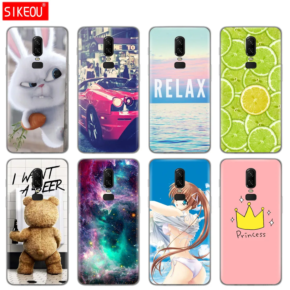 

case for oneplus 6 cover case for one plus 6 case for oneplus6 fashion funny cute animal rabbit silicon clear phone cover