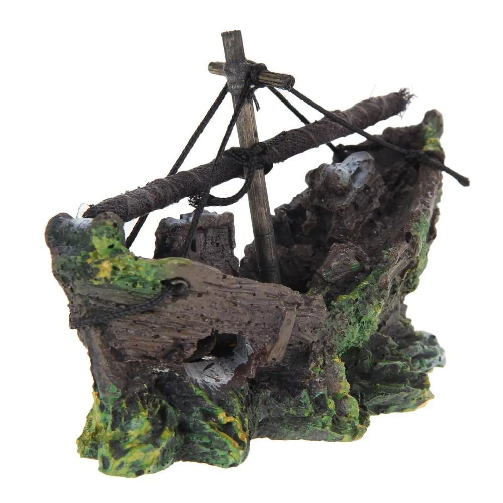 Boat ornament in fish tank Fishing decoration 100 Safety tank