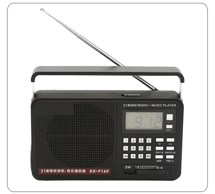 Перезаряжаемый портативный Радиоприемник 21 полосы Fm/AM/SW1-18 радио Настольный радио Музыкальный плеер Поддержка USB диск SD карта MP3 файлы