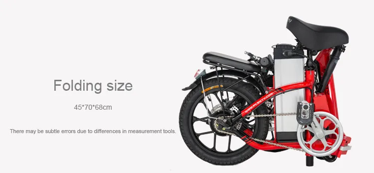Clearance 16inch electric bicycle 48V15AH 350w motor Urban smart electric bicycle Double power female and small fold ebike  speed 25-40km 9