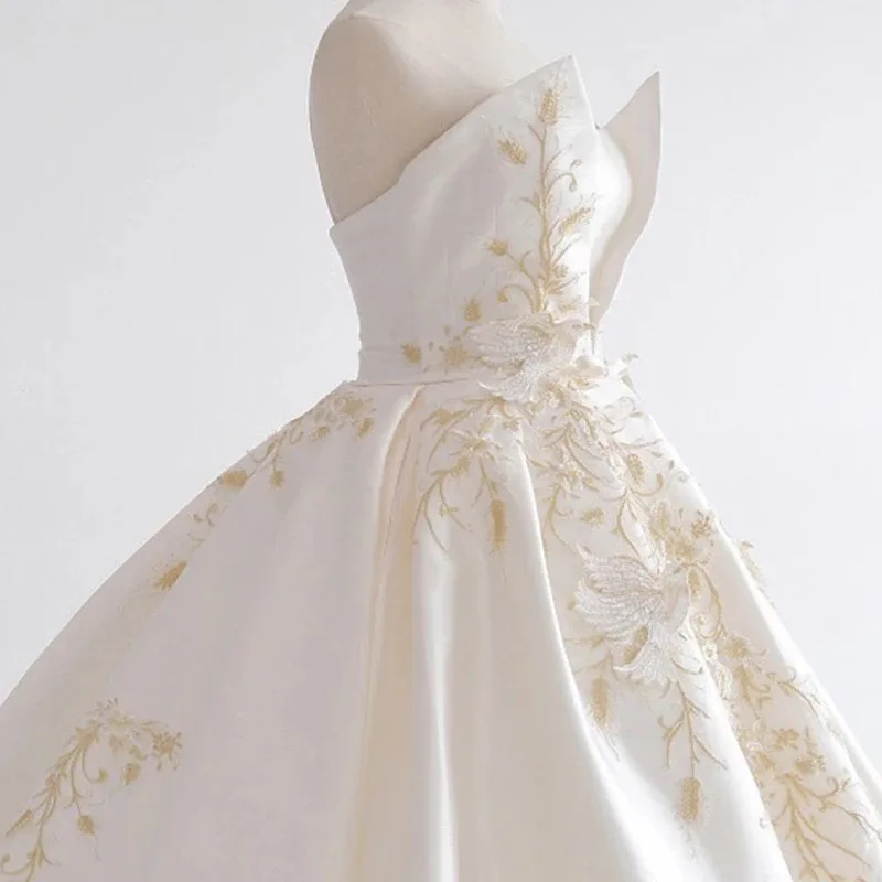 Дубай винтажные Свадебные платья с вышивкой новые Abiye с открытыми плечами Королевский поезд Свадебные платья на заказ Robe De Mariee