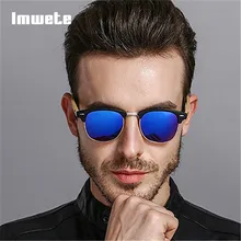 Imwete Ретро бамбуковые солнцезащитные очки для мужчин и женщин Деревянные солнцезащитные очки фирменный дизайн спортивные очки зеркальные деревянные солнцезащитные очки