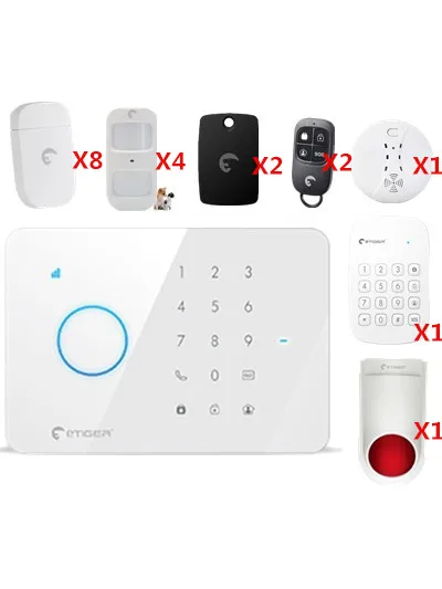 Big discou Etiger Wireless GSM Home font b Alarm b font System multi language Security Smart