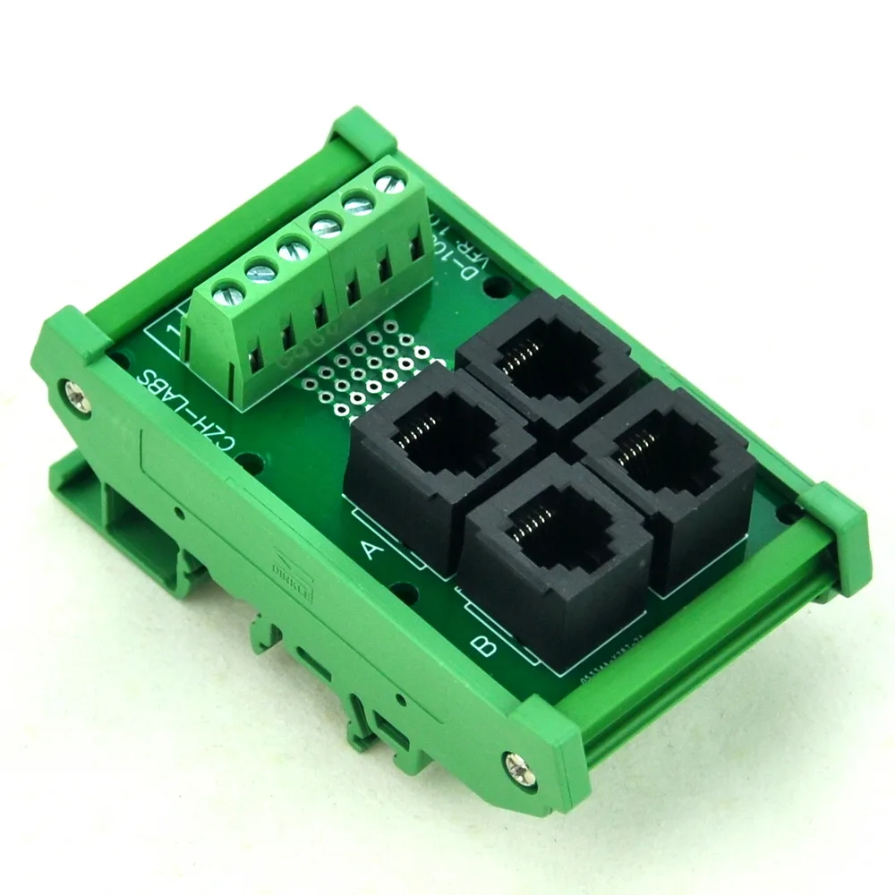 DIN рейка крепление RJ11/RJ12 6P6C 4 полосная плата шины Интерфейс модуль.|module|y boardmodule board |