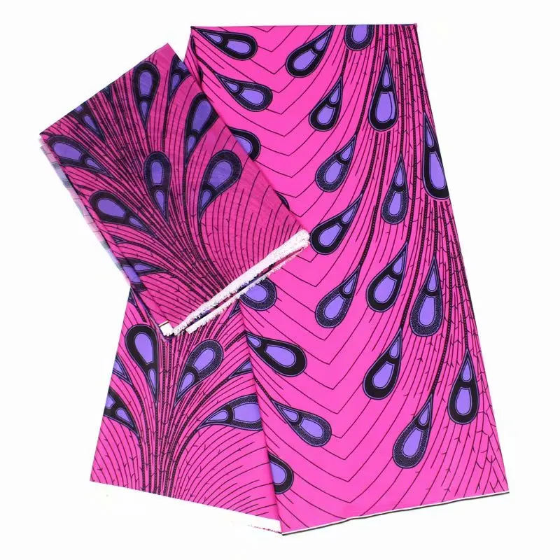 

African imitated silk fabric digital printed fabric nigerian design wax pattern 4yard audel fabric +2yard chiffon for dress DG05