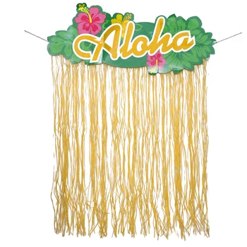 

1pc Curtain Raffia Beautiful Hawaii Door Curtain Window Raffia Curtain Window Curtain for Party Banquet Restaurant