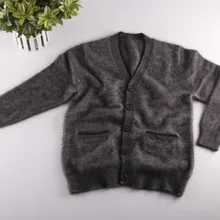 Норковый кашемировый свитер мужской кардиган, свитер, пальто, S662