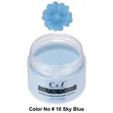 Акрил,#10 голубой, скульптуры порошок для ногтей Красота, 40 г