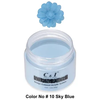

Acrylic Powder, #10 Sky Blue, Sculpting Powder for Nail Beauty, 40g