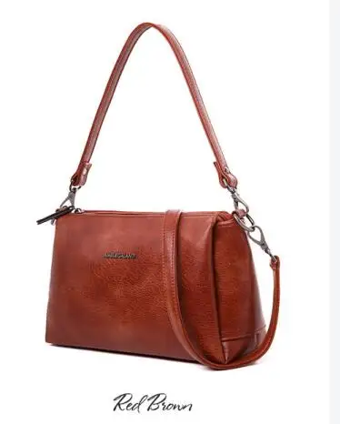 AMELIE GALANTI Стильная сумочка, большая емкость, много карман, удобно и практично, стильный, высокое качество PU - Цвет: red brown