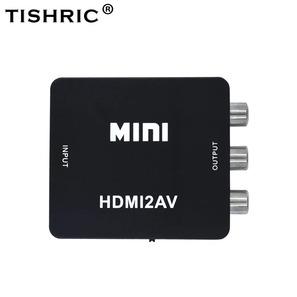 TISHRIC оригинальный HD 1080P для HDMI/AV/RCA CVBS адаптер мини HDMI2AV видео конвертер коробка