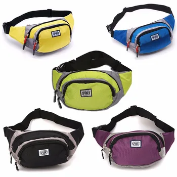 

THINKTHENDO Casual Waterproof Belt Waist Pack Pouch Fanny Pack 3 Zipped Pockets