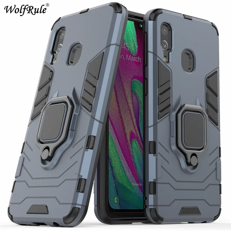 

Holder Magnetic Case For Samsung Galaxy A40 Case Durable Metal Ring Stand Cover For Samsung A40 Case Cover For Galaxy A40 A405F