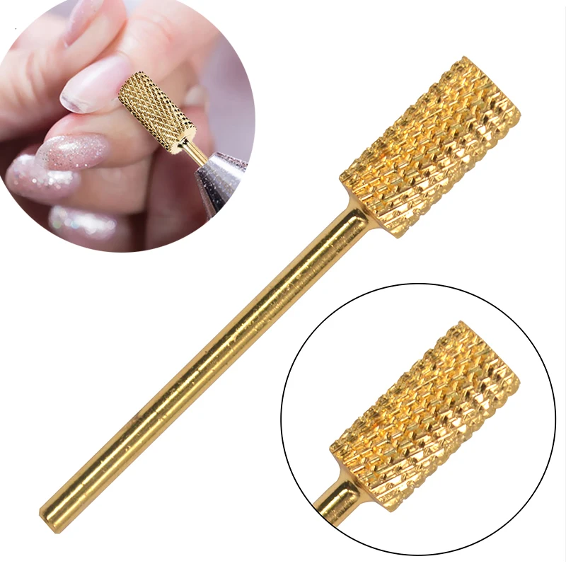 MAFANAILS твердосплавная насадка для ногтей AAAA качественная Золотая электрическая