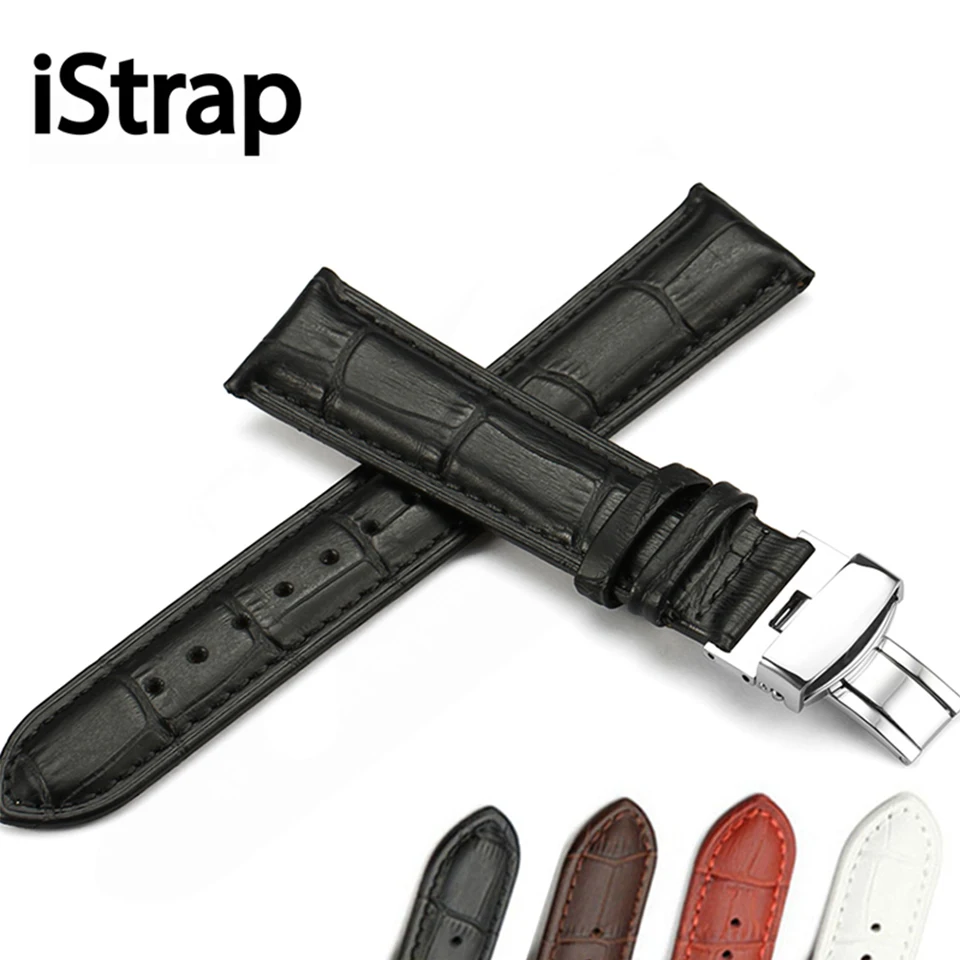 Prix pour Istrap 14mm à 24mm bande de montre en cuir de vachette grain alligator de déploiement bracelet rembourré bracelet en cuir bracelet pour tissot Prix pour Istrap 14mm à 24mm bande de montre en cuir de vachette grain alligator de déploiement bracelet rembourré bracelet en cuir bracelet pour tissot