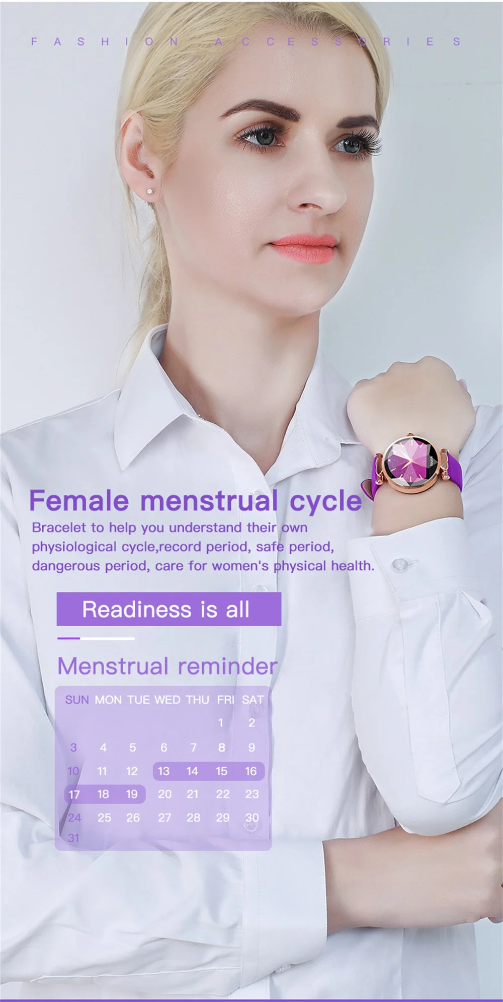 696 B80 женские умные часы кровяное давление мониторинг сна менструальный цикл напоминают женщинам тренировать браслет